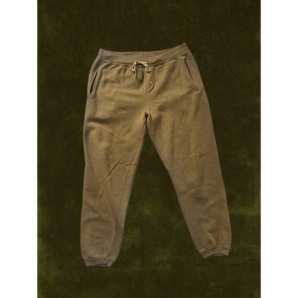 Vintage Cheetah 80s Sweatpants Camel Brown Joggers Mens Large Made in Korea
